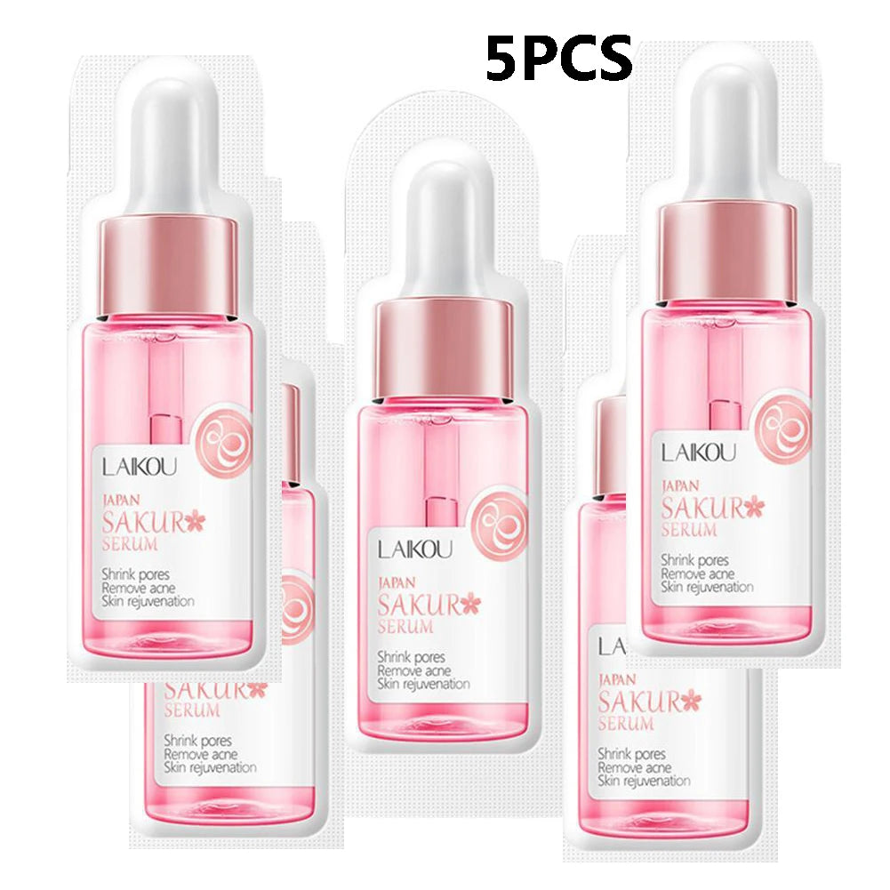 5/10pcs 1ml Moisturizing Face Serum Nourishing Rejuvenation Pore Shrinking Smoothing Skin Care Travel Size for Unisex