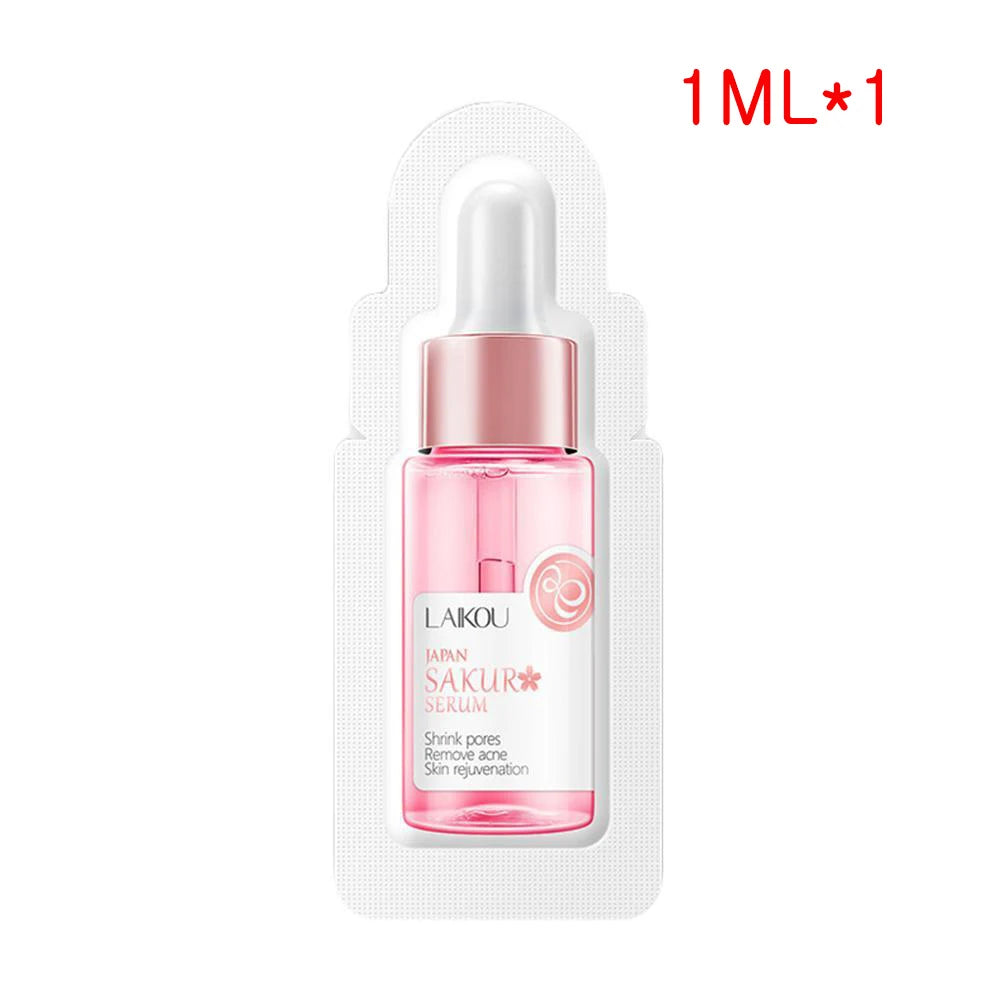 5/10pcs 1ml Moisturizing Face Serum Nourishing Rejuvenation Pore Shrinking Smoothing Skin Care Travel Size for Unisex